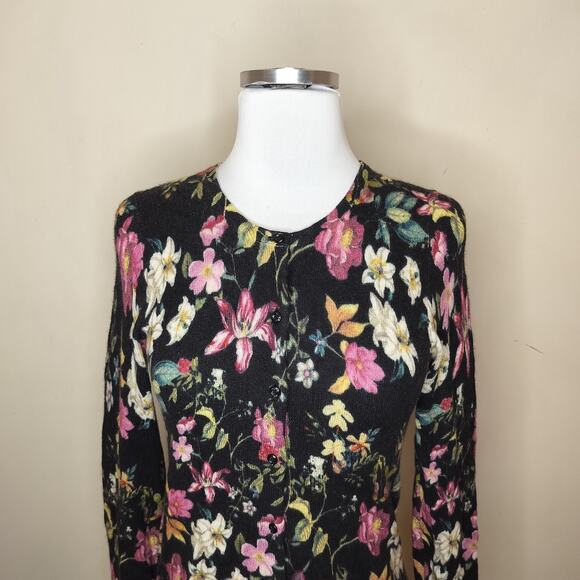 Charter Club Floral Cashmere Cardigan Sweater - Picture 2 of 8